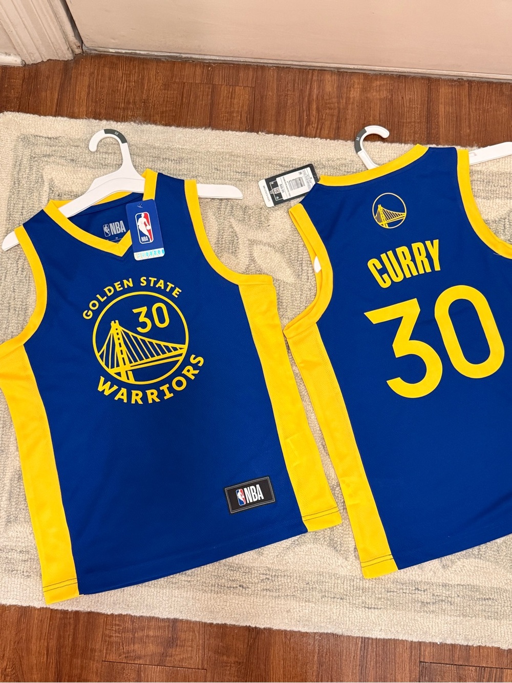 NBA Golden State Warriors Youth Jersey in Blue and Yellow - Curry 30